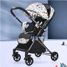 2026 New High-view Baby Stroller, Can Sit or Lie Down, One-button Easy Folding High-view Newborn Baby Umbrella Stroller