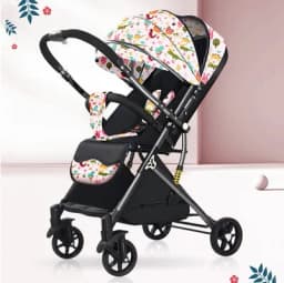 2026 New High-view Baby Stroller, Can Sit or Lie Down, One-button Easy Folding High-view Newborn Baby Umbrella Stroller