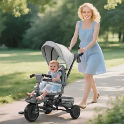 Aiyaplay 6 in 1 Foldable Evolutionary Tricycle for 1-5 Years Rotating Seat