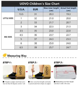 Uovo Kids Water-Resistant Black Boots, Plush Fleece Lining, Non-Slip Outsole, EU Sizes 31-39