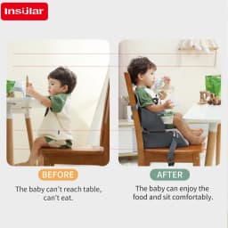 Fashion 2-IN-1 Seat Suit Multi-functional Anti-slip Booster Seat +Diaper Bag Portable Dining Chair Seat Cushion Convenient 1-3Y
