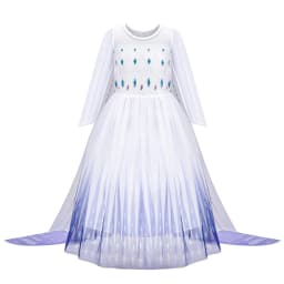 2026 Girls Cospaly Elsa White Elegant Princess Beautiful Dress Birthday Holiday Party Carnival Gift Clothing + Accessories Set