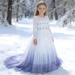 2026 Girls Cospaly Elsa White Elegant Princess Beautiful Dress Birthday Holiday Party Carnival Gift Clothing + Accessories Set
