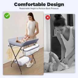Baby Changing Table,3in1 Changing Mat Nursery Changing Station Foldable Nursery Changing Table Bath Mat w/Unit Storage Bags
