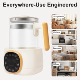 Baby Bottle Warmer with LED Night Light & Temp Control, 220V 600W 72h Thermostatic for Breastmilk Baby Food