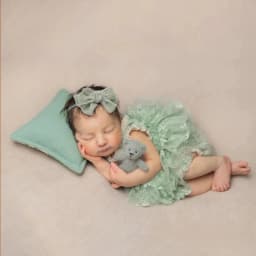 Sage Green Baby Photography Props Newborn Girl Lace Romper Infant Photoshoot Outfits Vintage Studio Posing Clothes Dress
