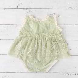 Sage Green Baby Photography Props Newborn Girl Lace Romper Infant Photoshoot Outfits Vintage Studio Posing Clothes Dress