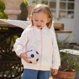 Dave Bella Children Autumn Jacket Girls Polar Fleece Topcoat Boys Long Sleeve Outerwear Kids Clothing Casual Cute Print DB396-JJ