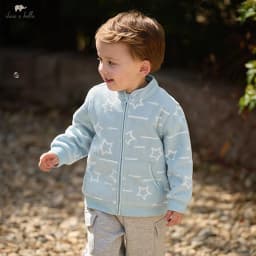 Dave Bella Children Autumn Jacket Girls Polar Fleece Topcoat Boys Long Sleeve Outerwear Kids Clothing Casual Cute Print DB396-JJ