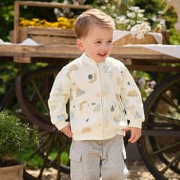Dave Bella Children Autumn Jacket Girls Polar Fleece Topcoat Boys Long Sleeve Outerwear Kids Clothing Casual Cute Print DB396-JJ
