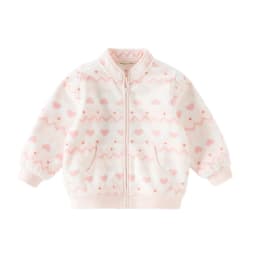 Dave Bella Children Autumn Jacket Girls Polar Fleece Topcoat Boys Long Sleeve Outerwear Kids Clothing Casual Cute Print DB396-JJ
