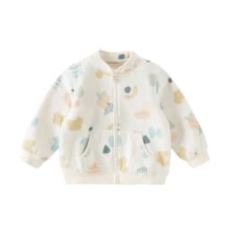 Dave Bella Children Autumn Jacket Girls Polar Fleece Topcoat Boys Long Sleeve Outerwear Kids Clothing Casual Cute Print DB396-JJ
