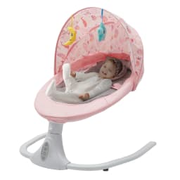 Electric Baby Rocking Chair, Bluetooth Infant Rocker Seat, 12 Built-in Music, Remote Control Skin-Friendly Soft Baby Rocking Seat