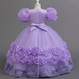 Flower Girl Party Dresses Girls' Long Dress for Wedding Gown 4-12 Years Sequins