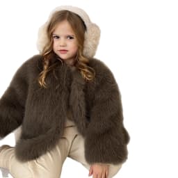 2026 Childrens Faux Fox Fur Coat Thicken Warm Kids Girls Winter Fur Jacket Trendy Toddler Little Girl Outerwears Baby Girls Fur