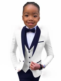 Txjojn New Boys Formal Suit Set 3 Pieces Piano Performance Wear Classy Shawl Lapel Kids Regular Fit Suits Wedding Guest Clothes