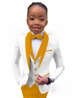 Txjojn New Boys Formal Suit Set 3 Pieces Piano Performance Wear Classy Shawl Lapel Kids Regular Fit Suits Wedding Guest Clothes