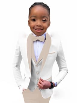 Txjojn New Boys Formal Suit Set 3 Pieces Piano Performance Wear Classy Shawl Lapel Kids Regular Fit Suits Wedding Guest Clothes