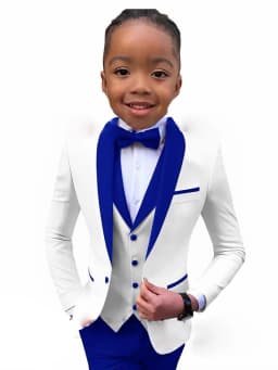 Txjojn New Boys Formal Suit Set 3 Pieces Piano Performance Wear Classy Shawl Lapel Kids Regular Fit Suits Wedding Guest Clothes