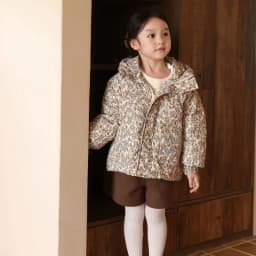 Winter Infant Baby Girl Parka Cotton Padded Floral Printed Toddler Hooded Jacket Thicken Windproof Outerwear for Little Kids