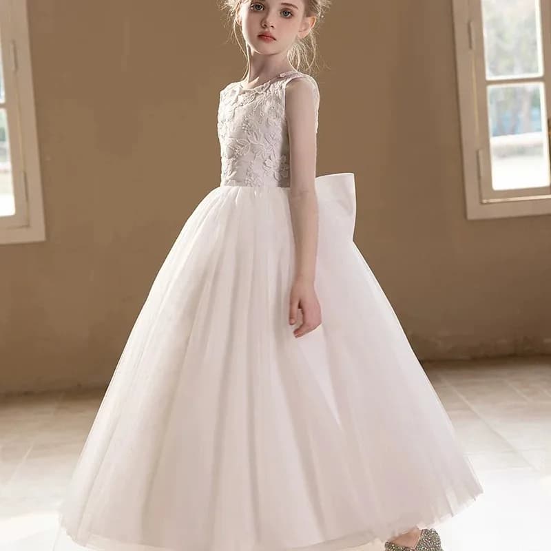 2026 Host Piano Performance Pageant Costume Children Girls Formal New Flower Girl Wedding Kids Party Banquet Princess Gown