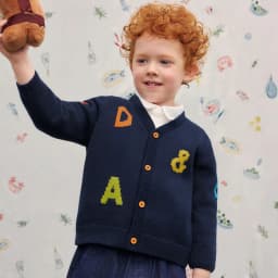 Dave Bella Sweater For Boys Children Autumn Clothing Cardigan Sweater Topcoat Spring Casual Navy Fashion Letter Gentle DB3262895