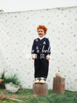 Dave Bella Sweater For Boys Children Autumn Clothing Cardigan Sweater Topcoat Spring Casual Navy Fashion Letter Gentle DB3262895
