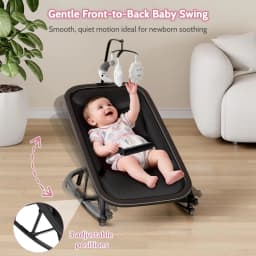 2-in-1 Baby Bouncer with Rocking Portable Bouncer Seat for Infant to Toddler with Removable Cushion Cover Ergonomic Design