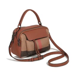 Classic Elegant Leather Crossbody Diaper Bag: Luxury Women's Handbag With Vintage Designer Look And Large Capacity Messenger