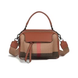 Classic Elegant Leather Crossbody Diaper Bag: Luxury Women's Handbag With Vintage Designer Look And Large Capacity Messenger