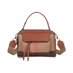 Classic Elegant Leather Crossbody Diaper Bag: Luxury Women's Handbag With Vintage Designer Look And Large Capacity Messenger
