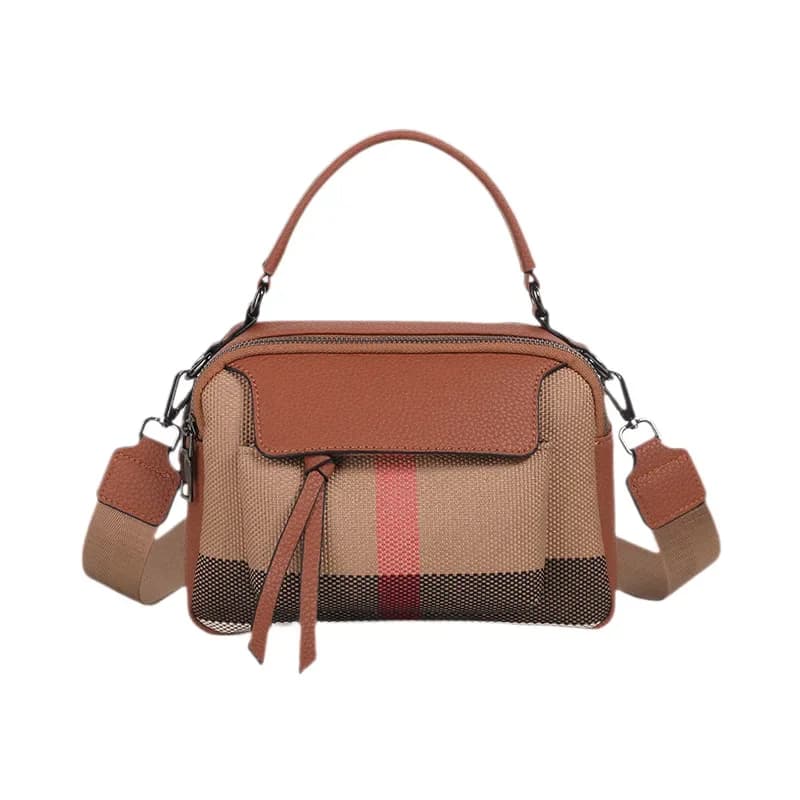 Classic Elegant Leather Crossbody Diaper Bag: Luxury Women's Handbag With Vintage Designer Look And Large Capacity Messenger