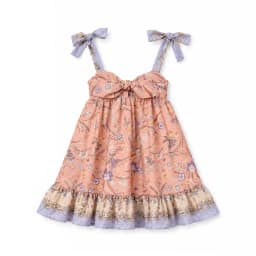 baby girls Flower dress 2026 Summer Cute rural style kids spaghetti strap dress Party dance dress children floral princess dress