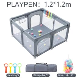 All-in-One Large Baby Play Yard Soft Shock Absorbing Padding Integrated Ball Pit Safety Playpen Indoor Outdoor Multi-Scene Toddler Activity Center For 0-5 Years Old Baby Home Garden Daily Use