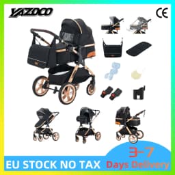 2026 Latest All-Round 3-in-1 Baby Carriage Portable Foldable Stroller Complete With EU Standard Newborn Safety Seat Free Delivery