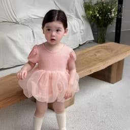 Somenie Summer baby and child conjoined triangle Ha Yi Sha dress crawling dress holiday outing princess dress girl sleeveless