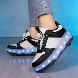 Kid Led Glowing Sneakers USB Charging Luminous Shoes Outdoor Sport Roller Skates Children Four Wheels Boys Girls Casual Shoes