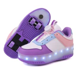 Kid Led Glowing Sneakers USB Charging Luminous Shoes Outdoor Sport Roller Skates Children Four Wheels Boys Girls Casual Shoes