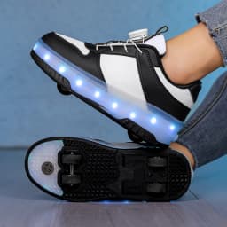 Kid Led Glowing Sneakers USB Charging Luminous Shoes Outdoor Sport Roller Skates Children Four Wheels Boys Girls Casual Shoes