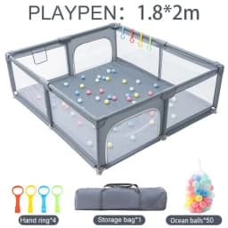 Premium Large Baby Playpen Soft Anti-Collision Padding Integrated Ball Pit All-in-One Toddler Activity Center Indoor Outdoor Safety Play Yard For 0-5 Years Old Kids Home Garden Nursery Use