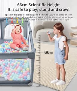 Premium Large Baby Playpen Soft Anti-Collision Padding Integrated Ball Pit All-in-One Toddler Activity Center Indoor Outdoor Safety Play Yard For 0-5 Years Old Kids Home Garden Nursery Use