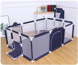 Premium Large Baby Playpen Soft Anti-Collision Padding Integrated Ball Pit All-in-One Toddler Activity Center Indoor Outdoor Safety Play Yard For 0-5 Years Old Kids Home Garden Nursery Use