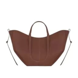 2026 large-capacity handheld single-shoulder tote bag, genuine leather women's bag, underarm bag, cowhide