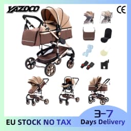 3‑in‑1 Elegant Heavy‑Duty Newborn Carriage, Adjustable Seating Position, Uplifted Wide‑View Support Structure, Space‑Saving Single‑Motion Fold Construction, Climate‑Tolerant Interior Cushion Layout For Infant Daily Wandering And At‑Home Leisure Mo