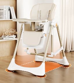 Baby High Chair Baby Dinner Table Chair with Skin Friendly Cotton Pad Multi Functional Infant High Chair