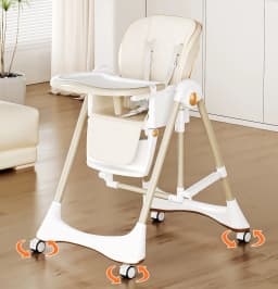 Baby High Chair Baby Dinner Table Chair with Skin Friendly Cotton Pad Multi Functional Infant High Chair