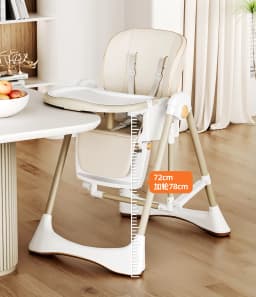 Baby High Chair Baby Dinner Table Chair with Skin Friendly Cotton Pad Multi Functional Infant High Chair