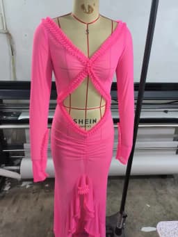 Maternity Dress Gown For Photo Shoot Transparent Ruffle Belly Hollowed Out Baby Shower Photographie de vêtements de maternité