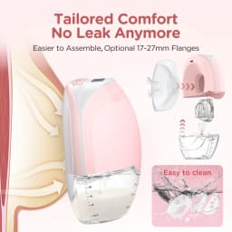 Wearable Breast Pump Electric Breastpumps Hands Free Comfort Milk Collector Lightweight with LED Display 3 Modes & 12 Levels