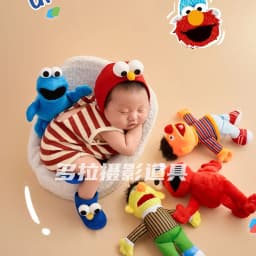 ❤️Newborn Photography Clothing Hat+Jumpsuit+Socks+Doll *4 Studio Baby Photo Props Accessories Clothes Outfits Fotografia